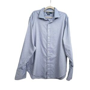 Polo by Ralph Lauren Cotton Dress Shirt Blue size Neck 18 x36 Long sleeve Men’s